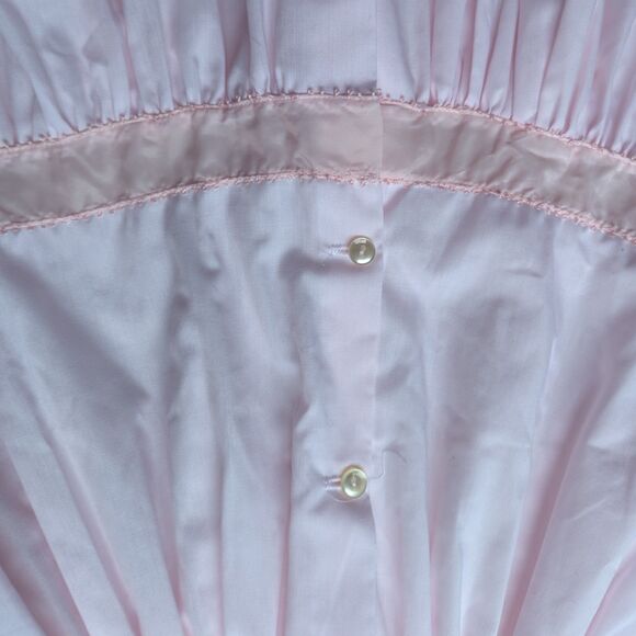 Vintage Bryan Pale Pink Lace 2T Pinafore Ruffle Short Sleeve Christening Dress - Picture 8 of 11